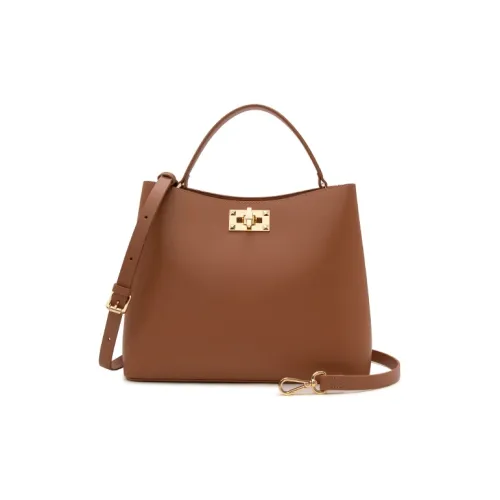 ELLE Кожа Одно Плечо Сумка Большая Женская Коричневая Черная