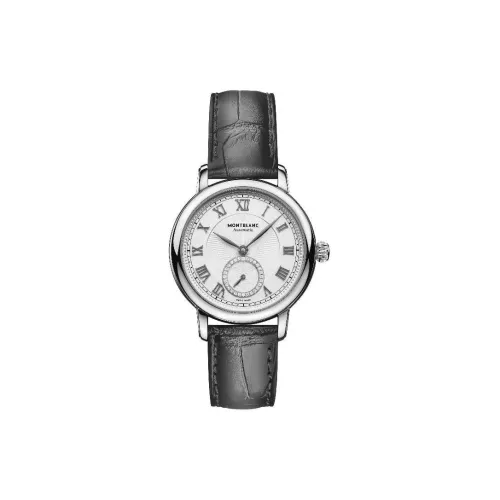 MONTBLANC Star Series Автоматический Механический Механизм Женские Часы 32 мм Белый Циферблат Корпус из Нержавеющей Стали Кожаный Ремешок