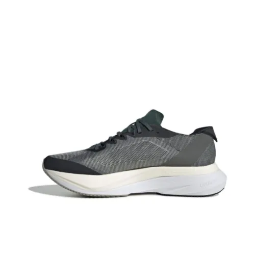 Adidas Adizero Boston 12 Устойчивый к истиранию Дышащий Низкий Топ Карбоновая плита Марафон Беговые кроссовки Мужской Черный Зеленый