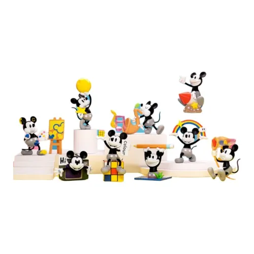 52TOYS X Disney Микки маус Поиск за COLOR Collection Слепые коробки Один Mystery Коробка Целая коробка 8 шт