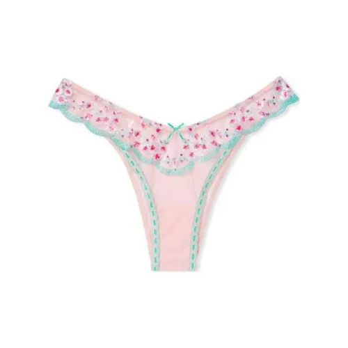 Victoria's Secret Женское нижнее белье 1 упаковка светло-розовый цветочный вышивка