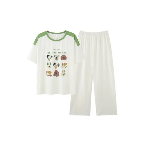 PBENO PD Пижамный комплект Женские Чисто белый