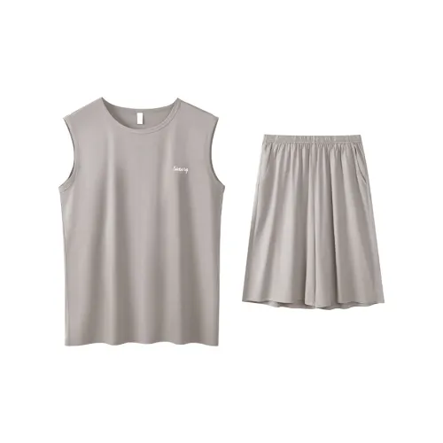 Fadaiqi Пижамный комплект Мужской Tile Серый