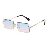 Золотая рамка с синим верхом и розовым низом