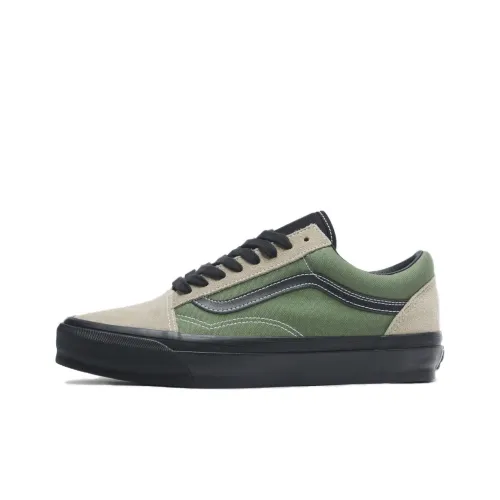 Vans Old Skool 36 Скейтборд Кроссовки Низкие Зеленый Черный Мужской