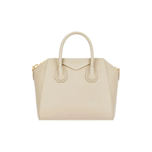 Givenchy Antigona Grained Телячья кожа Одно плечо Сумка Маленькая Женская Естественный Бежевый