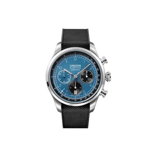 UNION GLASHUTTE/SA Автоматический Механический Мужской Часы Belisar Collection 44 мм Синий