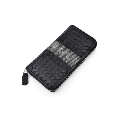 DOSRFINI Sheepskin Wallet Standard Unisex Black DOSRFINI Кошелек из овчины стандартный унисекс черный