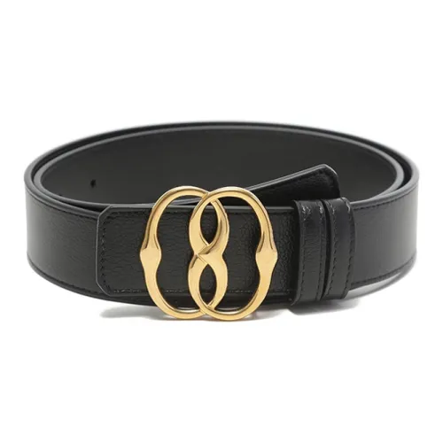 BALLY Не комбинированный двойной с обеих сторон бизнес улучшенный кожаные ремни с застежкой-пластиной мужской черный 3,5 см