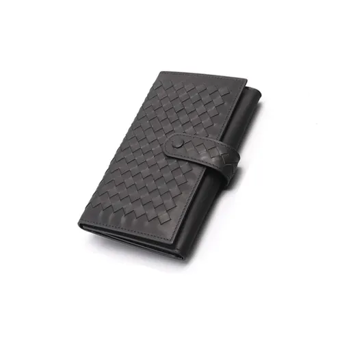 CMLZIUA Кошелек из крупнозернистой текстуры коровьей кожи клатч унисекс черный