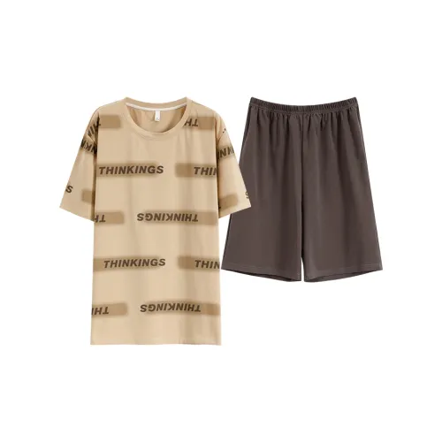 Mulong Family Пижамный комплект Мужской Кофейный