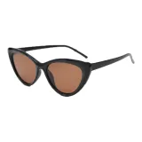 Ярко-черная оправа с полными линзами цвета чайного