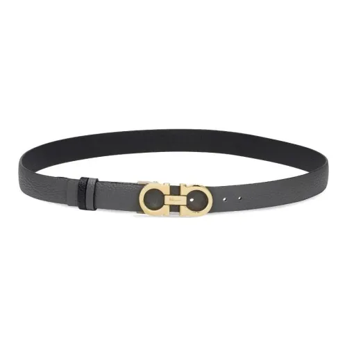 FERRAGAMO Телячья кожа Кожаные ремни Женские Черный Ширина 2,5CM