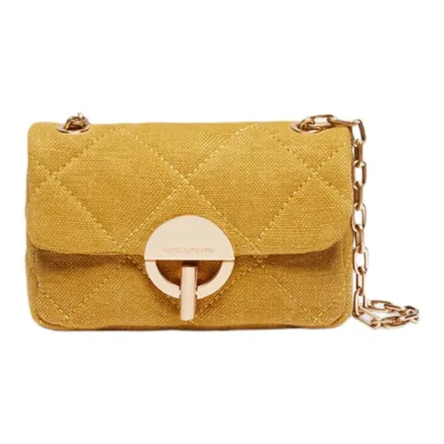 Vanessa Bruno Linen Half Moon Bag Shoulder Bag Nano Women's Mustard Yellow