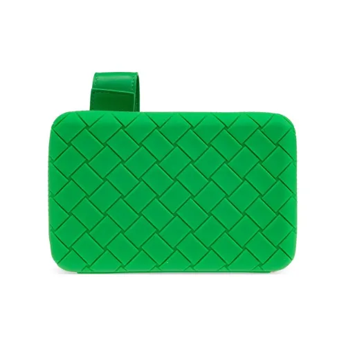 Bottega Veneta Ткань Rubber Silicone Clutch Crossbody Bag Mini Men's Green