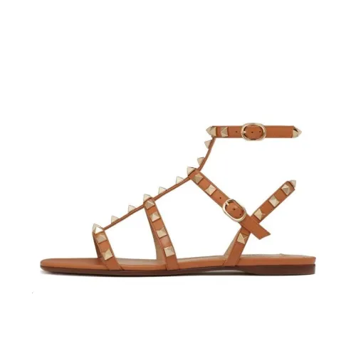 Valentino Rockstud GARAVANI One Ремень Сандалии Женские Коричневый