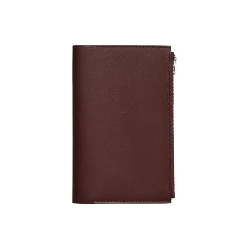 HERMES Swift Телячья кожа Сумка для хранения Женская Седло Красный Перечно-красный