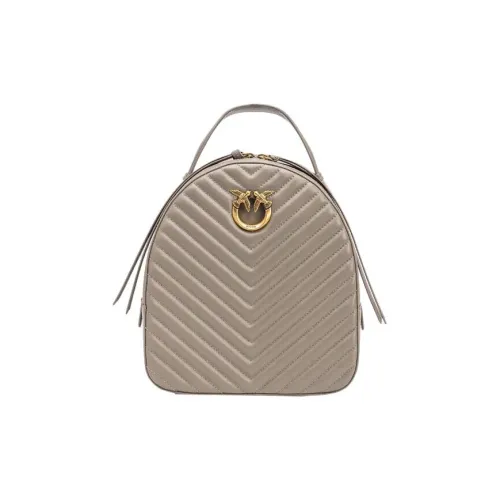 PINKO Love Series Рюкзак из коровьей кожи женский серый