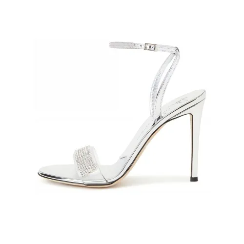 Giuseppe Zanotti GZ Erwan Стильные Сандалии 10,5 см Женские Серебряные