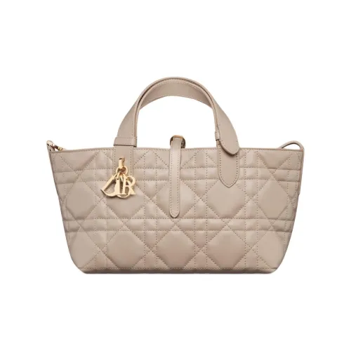 DIOR Toujours Плетеный узор Коровья кожа Native Сумка Одно плечо Сумка Маленькая Женская Руж Бежевый