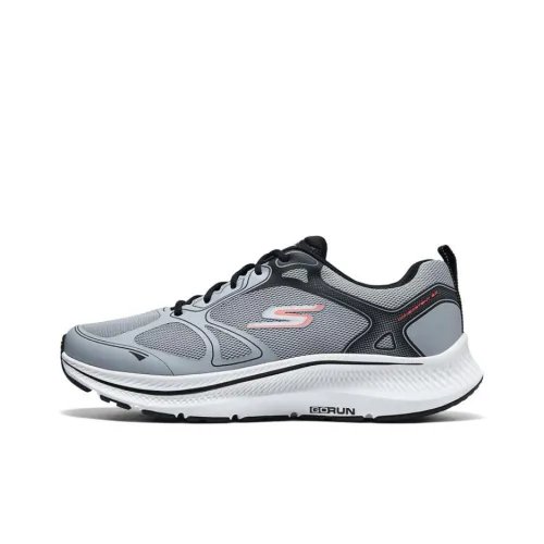 Skechers Shock Absorbers Rebound Low Top Casual Running Shoes Men's Gray Skechers Shock Absorbers Rebound Низкий Топ Повседневные Беговые Кроссовки Мужские Серые