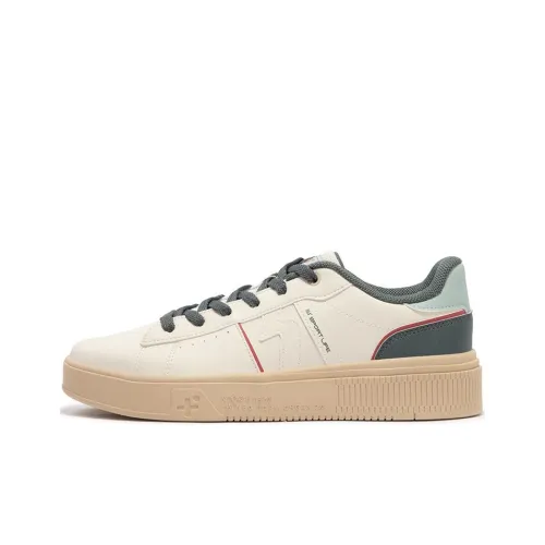 361° Slip Резистентные амортизаторы с защитой от износа Низкий топ Скейтборд Кроссовки Мужские Бежево-серый