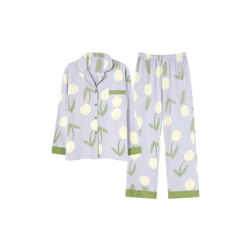 Follow the United States Пижамный комплект Женские Фиолетовый Синий