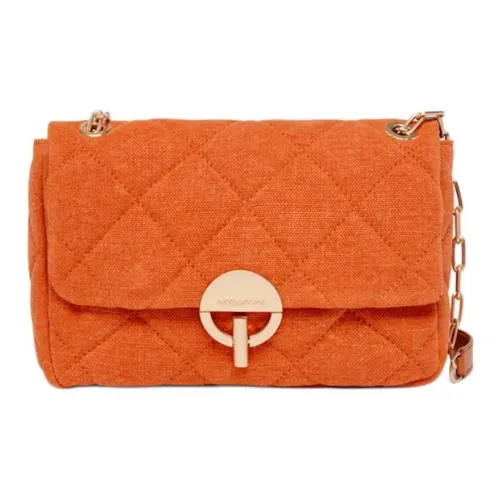 Vanessa Bruno Linen Half Moon Bag Shoulder Bag Women's Orange Red