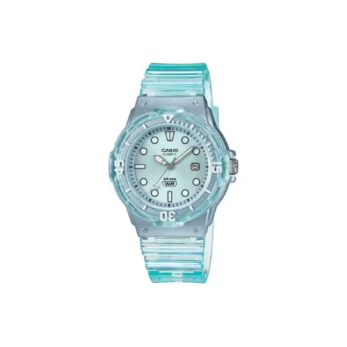 CASIO Кварцевый механизм Смольный ремешок Часы унисекс Синий циферблат