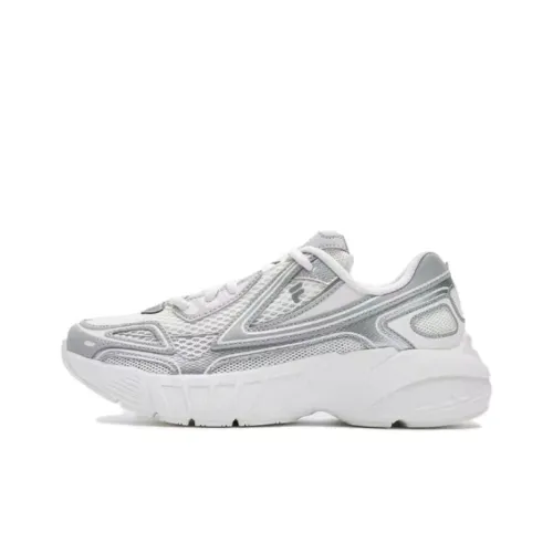 FILA FUSION CRED Leader Беговые кроссовки Низкий топ Снег/Серебристо-серый Женские
