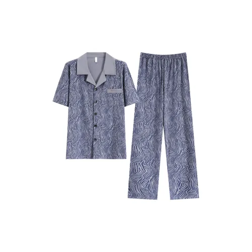 Mulong Family Пижамный комплект Мужской Синий