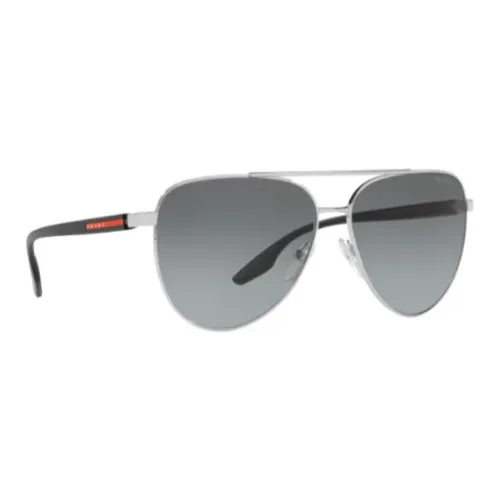 PRADA Металл Ацетат Aviator Солнцезащитные очки Мужские Серебряные