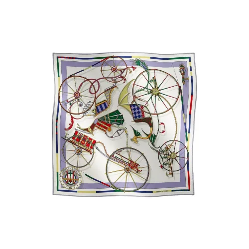 HERMES Шелковые шарфы Женские Светло-фиолетовый