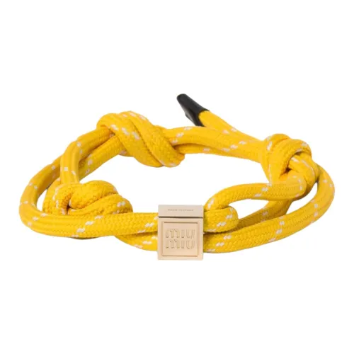 MIU MIU Нейлон Браслеты Женские Желтый