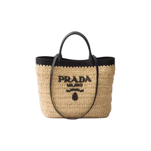 PRADA Сумка через плечо из кожи маленькая сумка для женщин бежевая и черная