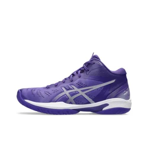 Asics GELHOOP V16 Амортизация Износостойкий MID Топ Баскетбольные кроссовки Унисекс Фиолетовый