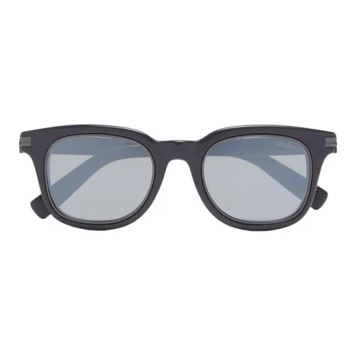 Zegna Металлический Ацетат Нерегулярная Форма Солнцезащитные Очки Мужские Асфальтовый Серый