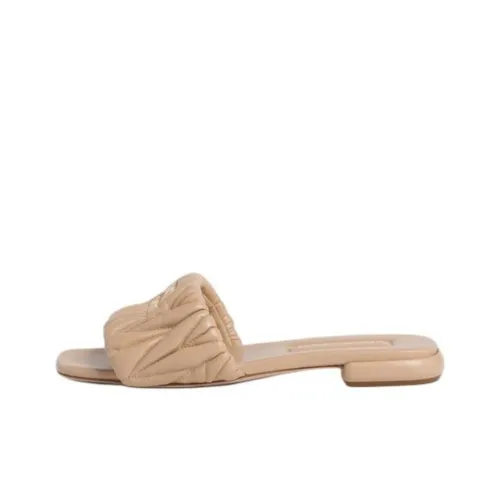 MIU MIU Слипоны Женские Песочный Желтый