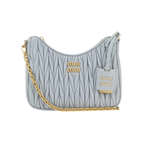 MIU MIU Matelassé Овчина Сумка через плечо Сумка на плечо Женская Светло-синяя