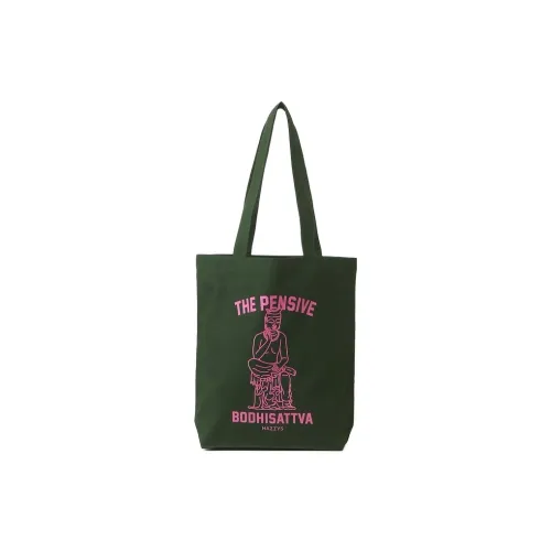 HAZZYS Half Meditation Thinker Statue Коллаборация 100% хлопок Тоут Сумка Сумка на плечо Регулярная Унисекс Темно-зеленый