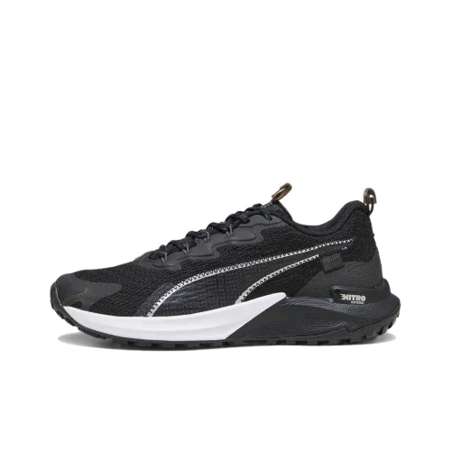 PUMA Fast Trac Nitro Shock Absorbers Противоскользящие устойчивые к истиранию низкий топ беговые кроссовки женские черный белый