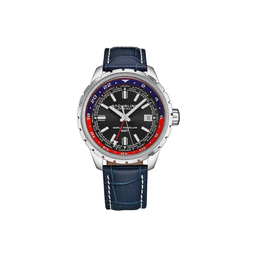 STUHRLING Кварцевый механизм Мужские часы 42 мм Черный
