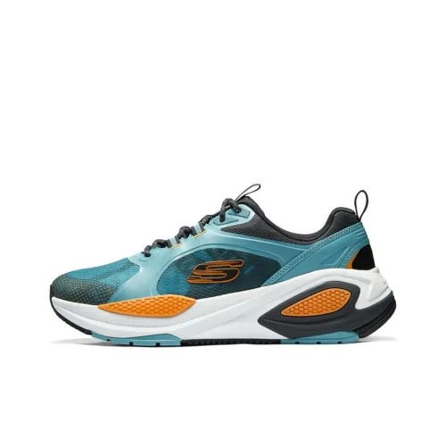 Skechers Shock Absorbers Rebound Low Top Беговые кроссовки Мужские Светло-синие