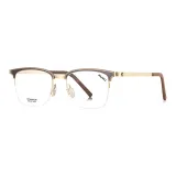 Прозрачный Коричневый | Золотой - C09 с 0 Степень Защита от синего света Простые Линзы