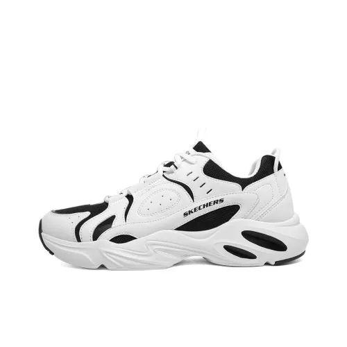 Skechers Низкий топ массивные кроссовки мужской белый черный