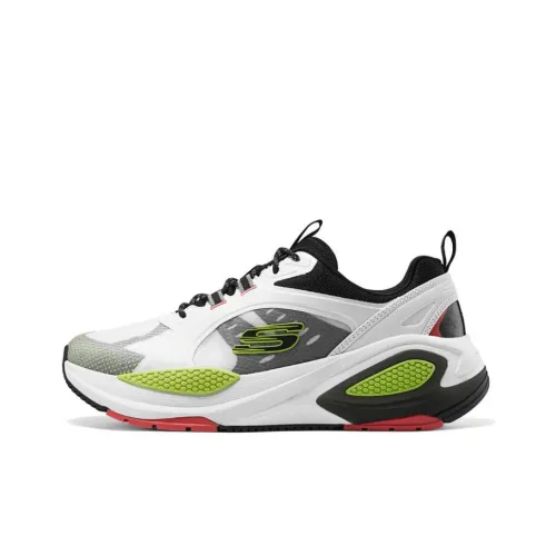 Skechers Shock Absorbers Rebound Low Top Беговые кроссовки Мужские Белые