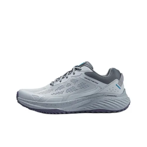 Skechers Низкий топ Повседневная беговая обувь Мужская Серый Синий