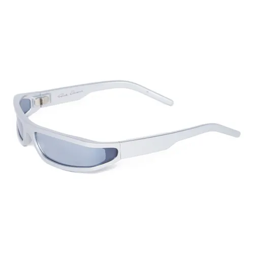 RICK OWENS совместный бренд RO Нерегулярная форма Солнцезащитные очки Женские Серебряные