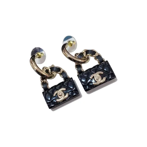 CHANEL CC Серьги Черные Женские