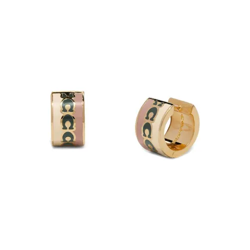 COACH Серьги Золотые/Светло-розовые Женские